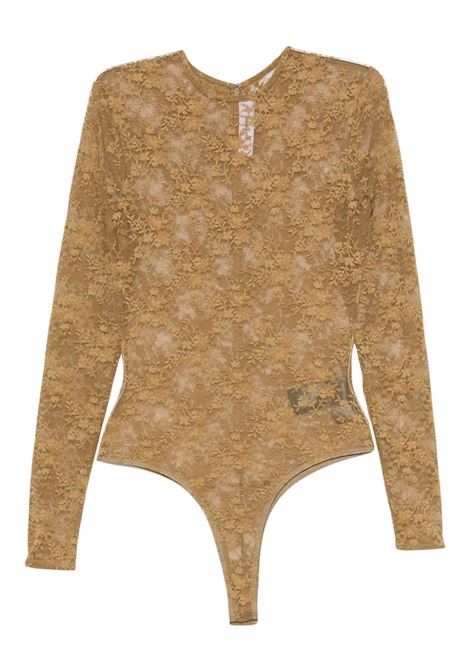 Body a maniche lunghe in pizzo in verde khaki Alex perry - donna ALEX PERRY | BY050PF25KHK